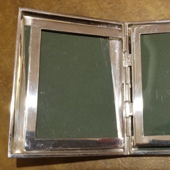 ITALIAN MONICA RICH KOSANN ENGRAVED FLORAL SILVER 4 IMAGE CASE FRAME PHOTO ALBUM - Picture 6 of 15